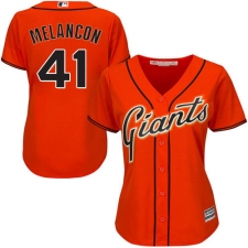 Women's Majestic San Francisco Giants #41 Mark Melancon Replica Orange Alternate Cool Base MLB Jersey