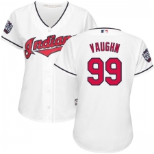 Women's Majestic Cleveland Indians #99 Ricky Vaughn Authentic White Home 2016 World Series Bound Cool Base MLB Jersey
