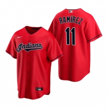 Men's Nike Cleveland Indians #11 Jose Ramirez Red Alternate Stitched Baseball Jersey