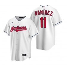 Men's Nike Cleveland Indians #11 Jose Ramirez White Home Stitched Baseball Jersey