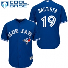 Youth Majestic Toronto Blue Jays #19 Jose Bautista Replica Blue Alternate MLB Jersey