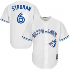 Men's Majestic Toronto Blue Jays #6 Marcus Stroman Authentic White Cooperstown MLB Jersey