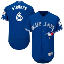 Men's Majestic Toronto Blue Jays #6 Marcus Stroman Blue Alternate Flex Base Authentic Collection MLB Jersey