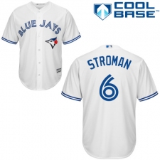 Women's Majestic Toronto Blue Jays #6 Marcus Stroman Replica White MLB Jersey