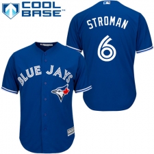 Youth Majestic Toronto Blue Jays #6 Marcus Stroman Authentic Blue Alternate MLB Jersey