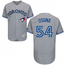 Men's Majestic Toronto Blue Jays #54 Roberto Osuna Grey Road Flex Base Authentic Collection MLB Jersey