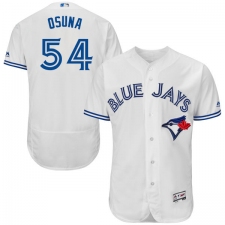 Men's Majestic Toronto Blue Jays #54 Roberto Osuna White Home Flex Base Authentic Collection MLB Jersey