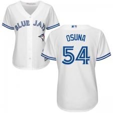 Women's Majestic Toronto Blue Jays #54 Roberto Osuna Authentic White Home MLB Jersey
