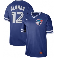 Men's Nike Toronto Blue Jays #12 Roberto Alomar Royal Authentic Cooperstown Collection Stitched Baseball Jersey