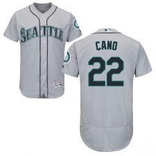 Men's Majestic Seattle Mariners #22 Robinson Cano Grey Road Flex Base Authentic Collection MLB Jersey