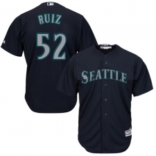 Youth Majestic Seattle Mariners #52 Carlos Ruiz Authentic Navy Blue Alternate 2 Cool Base MLB Jersey