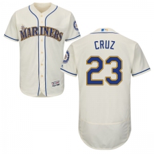 Men's Majestic Seattle Mariners #23 Nelson Cruz Cream Alternate Flex Base Authentic Collection MLB Jersey