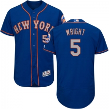 Men's Majestic New York Mets #5 David Wright Royal/Gray Alternate Flex Base Authentic Collection MLB Jersey