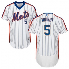 Men's Majestic New York Mets #5 David Wright White Alternate Flex Base Authentic Collection MLB Jersey