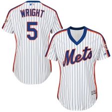 Women's Majestic New York Mets #5 David Wright Authentic White Alternate Cool Base MLB Jersey