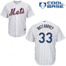 Youth Majestic New York Mets #33 Matt Harvey Replica White Home Cool Base MLB Jersey