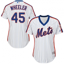 Women's Majestic New York Mets #45 Zack Wheeler Replica White Alternate Cool Base MLB Jersey