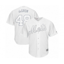 Men's New York Mets #48 Jacob deGrom  deGrom  Authentic White 2019 Players Weekend Baseball Jersey