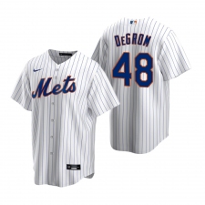 Men's Nike New York Mets #48 Jacob deGrom White 2020 Home Stitched Baseball Jersey