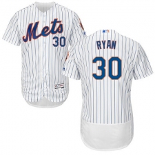 Men's Majestic New York Mets #30 Nolan Ryan White Home Flex Base Authentic Collection MLB Jersey