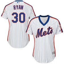 Women's Majestic New York Mets #30 Nolan Ryan Authentic White Alternate Cool Base MLB Jersey