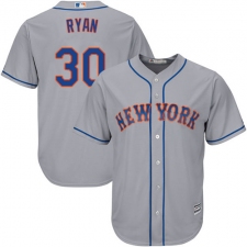 Youth Majestic New York Mets #30 Nolan Ryan Replica Grey Road Cool Base MLB Jersey