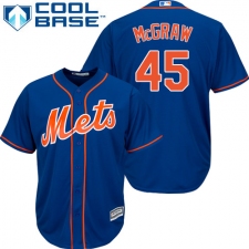 Youth Majestic New York Mets #45 Tug McGraw Authentic Royal Blue Alternate Home Cool Base MLB Jersey