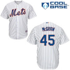 Youth Majestic New York Mets #45 Tug McGraw Replica White Home Cool Base MLB Jersey
