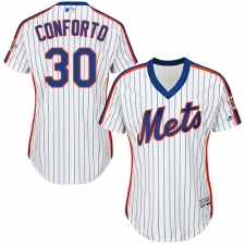 Women's Majestic New York Mets #30 Michael Conforto Replica White Alternate Cool Base MLB Jersey