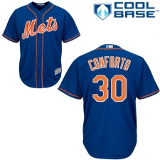 Youth Majestic New York Mets #30 Michael Conforto Replica Royal Blue Alternate Home Cool Base MLB Jersey