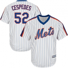 Youth Majestic New York Mets #52 Yoenis Cespedes Replica White Alternate Cool Base MLB Jersey