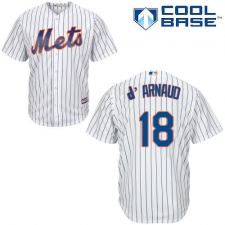 Youth Majestic New York Mets #18 Travis d'Arnaud Replica White Home Cool Base MLB Jersey