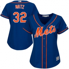 Women's Majestic New York Mets #32 Steven Matz Replica Royal Blue Alternate Home Cool Base MLB Jersey