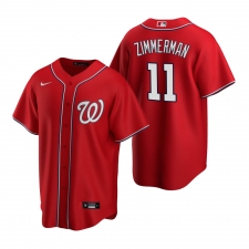 Men's Nike Washington Nationals #11 Ryan Zimmerman Red Alternate Stitched Baseball Jersey