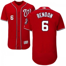 Men's Majestic Washington Nationals #6 Anthony Rendon Red Alternate Flex Base Authentic Collection MLB Jersey