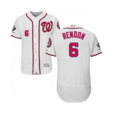 Men's Washington Nationals #6 Anthony Rendon White Home Flex Base Authentic Collection 2019 World Series Champions Baseball Jersey