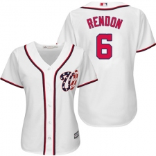 Women's Majestic Washington Nationals #6 Anthony Rendon Authentic White Home Cool Base MLB Jersey