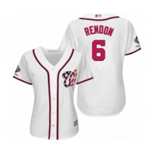 Women's Washington Nationals #6 Anthony Rendon Authentic White Home Cool Base 2019 World Series Champions Baseball Jersey