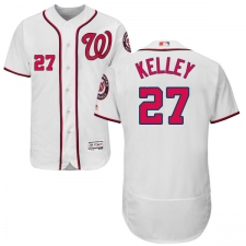Men's Majestic Washington Nationals #27 Shawn Kelley White Home Flex Base Authentic Collection MLB Jersey