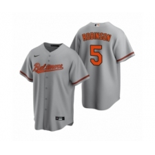 Youth Baltimore Orioles #5 Brooks Robinson Nike Gray Replica Road Jersey