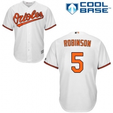 Youth Majestic Baltimore Orioles #5 Brooks Robinson Replica White Home Cool Base MLB Jersey