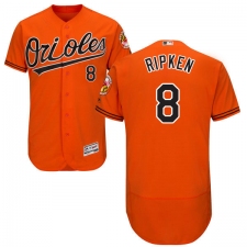 Men's Majestic Baltimore Orioles #8 Cal Ripken Orange Alternate Flex Base Authentic Collection MLB Jersey
