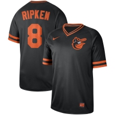 Men's Nike Baltimore Orioles #8 Cal Ripken Cooperstown Collection Legend V-Neck Jersey Black