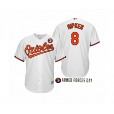 Youth Baltimore Orioles 2019 Armed Forces Day #8   Cal Ripken Jr.White Jersey