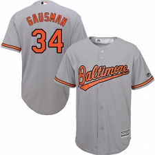 Youth Majestic Baltimore Orioles #34 Kevin Gausman Authentic Grey Road Cool Base MLB Jersey
