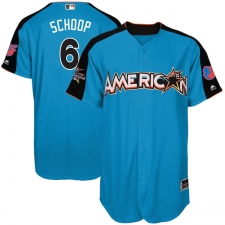 Youth Majestic Baltimore Orioles #6 Jonathan Schoop Authentic Blue American League 2017 MLB All-Star MLB Jersey