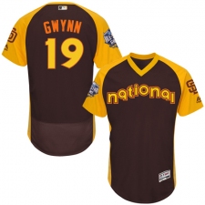Men's Majestic San Diego Padres #19 Tony Gwynn Brown 2016 All-Star National League BP Authentic Collection Flex Base MLB Jersey