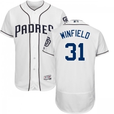 Men's Majestic San Diego Padres #31 Dave Winfield White Home Flex Base Authentic Collection MLB Jersey