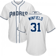 Youth Majestic San Diego Padres #31 Dave Winfield Replica White Home Cool Base MLB Jersey