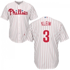 Youth Majestic Philadelphia Phillies #3 Chuck Klein Replica White/Red Strip Home Cool Base MLB Jersey